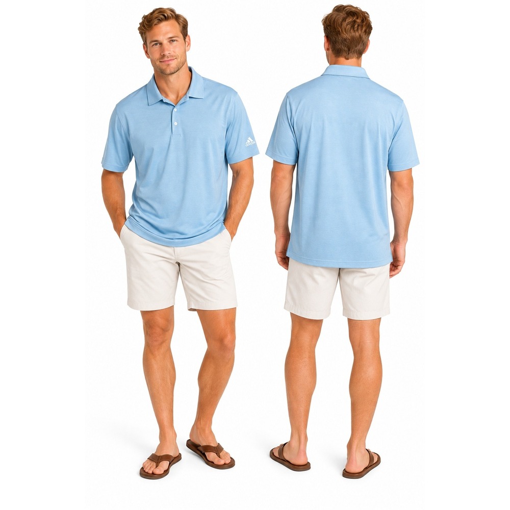Adidas Polo Shirt Medium Climalite Golf Performance Summer Casual Preppy